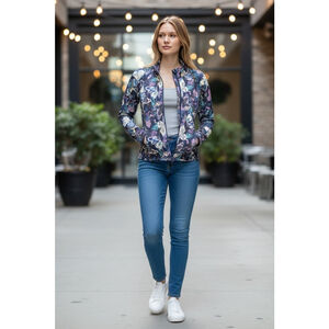 Freely Girls XL Lightweight Zip Jacket Haven Luxe Peacoat Winsome Journey (A-19)